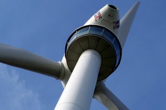 Begehbare Windkraftanlage